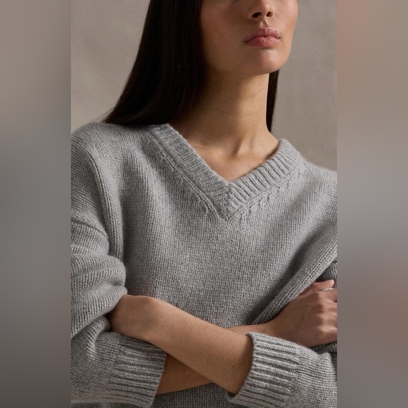 Cozy Light Blue Knit Sweater - Picture 1 of 8